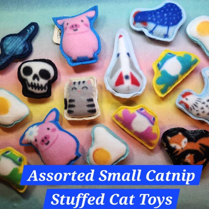 Tinker & Bone Studio Handmade Catnip Stuffed Fleece Cat Toy, Assorted