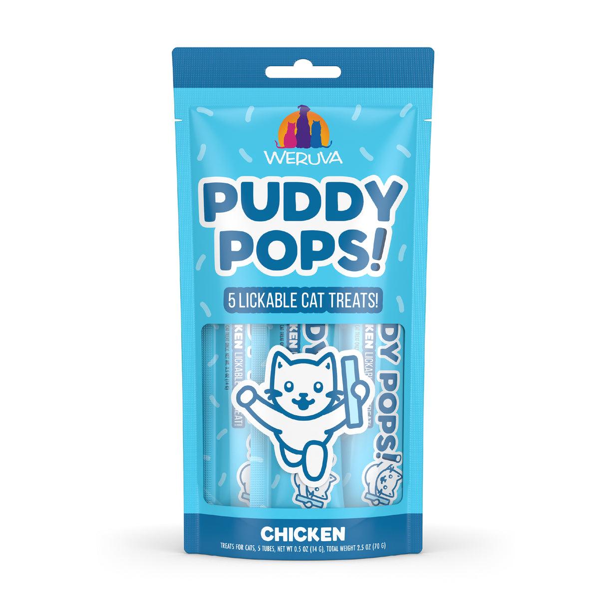 Weruva Cat Puddy Pops Chicken Lickable Cat Treats, 5-pk