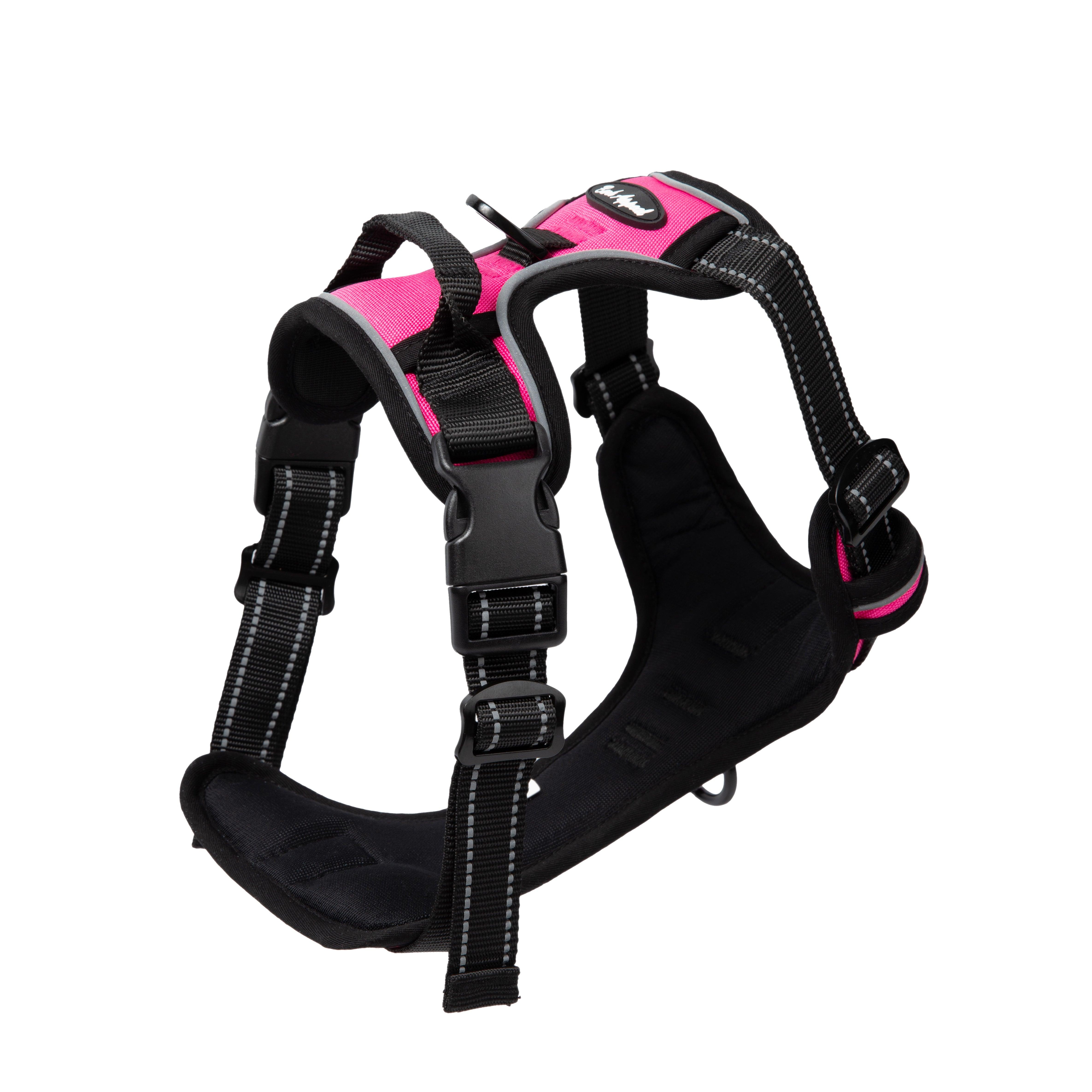 Bark Appeal Reflective Control Dog Harness, Pink, Large