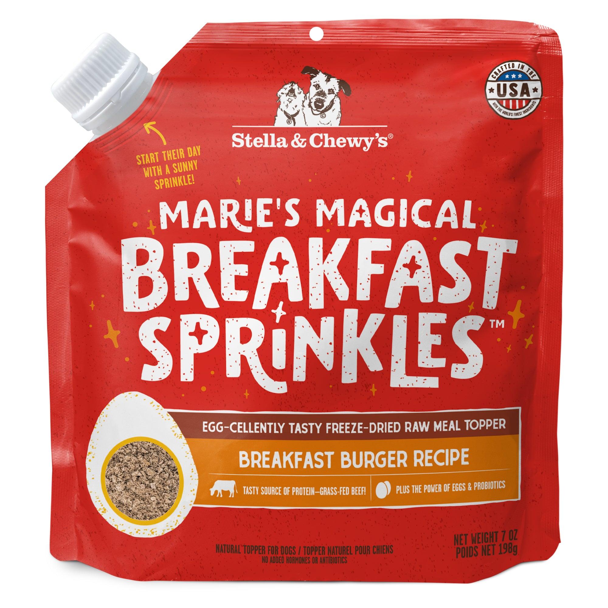Stella & Chewy's Marie's Magical Breakfast Sprinkles Breakfast Burger Freeze-Dried Dog Food Topper, 7-oz