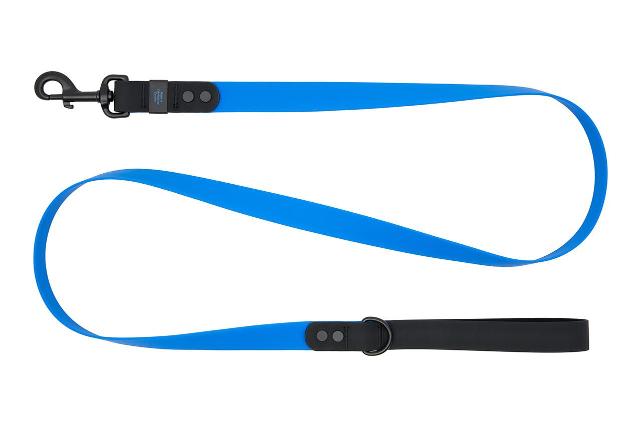 RC Pets Waterproof Dog Leash, Sapphire/Black, 3/4-in x 5-ft