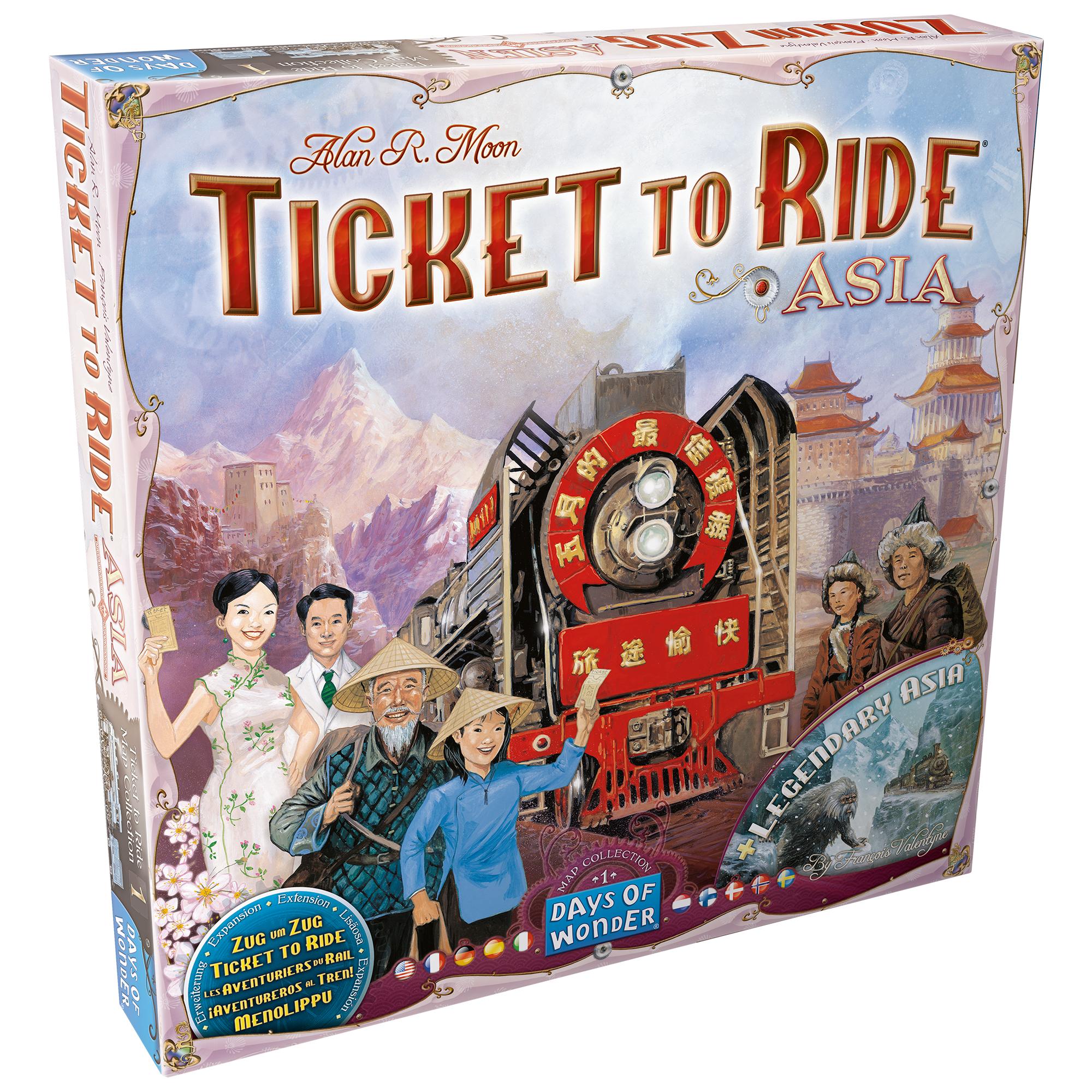 Days of Wonder Ticket to Ride Map #1 Asia Board Game Expansion