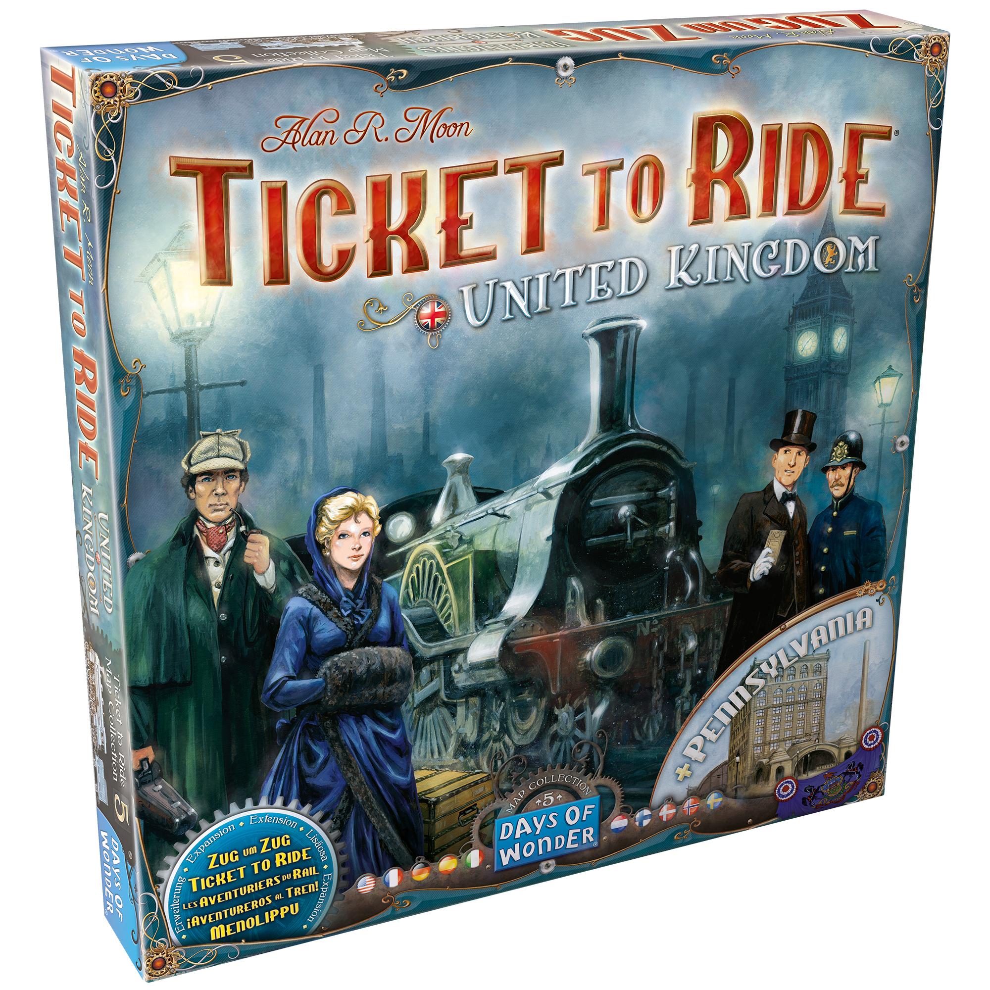Days of Wonder Ticket to Ride Map #5 United Kingdom & Pennsylvania Board Game Expansion