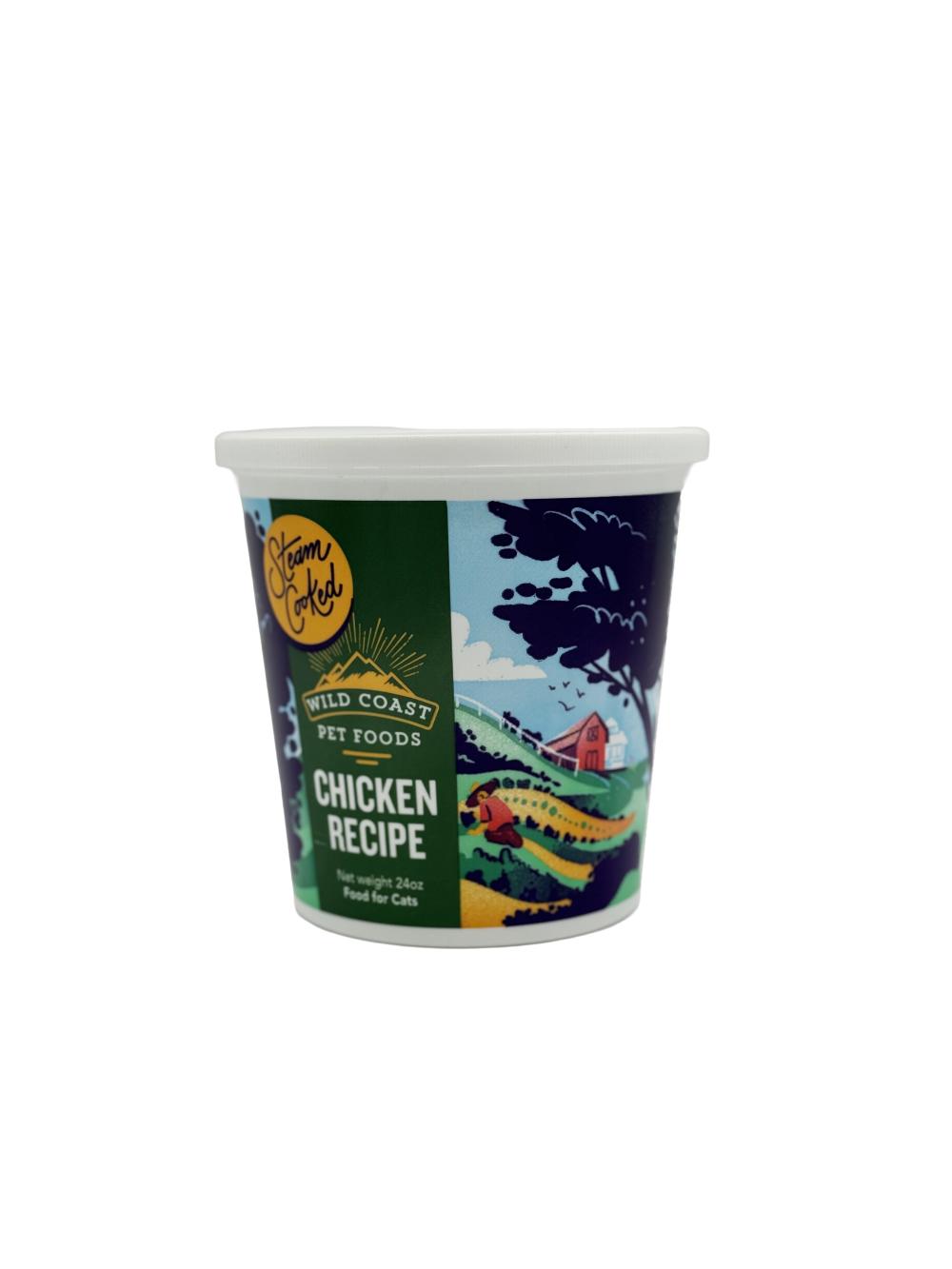 Wild Coast Gently Cooked Chicken Recipe Frozen Cat Food, 24-oz