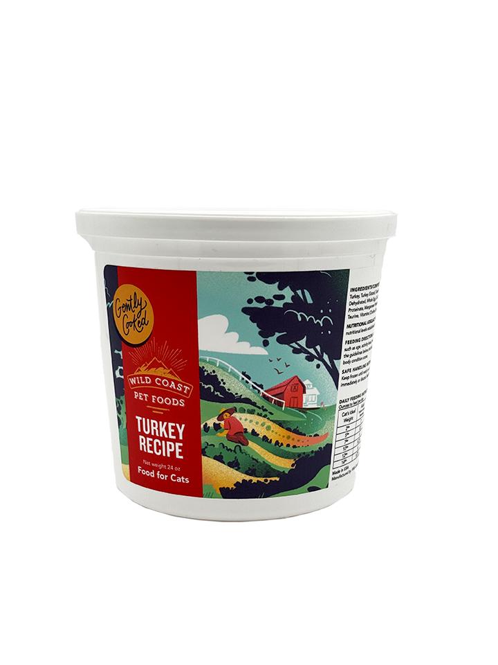 Wild Coast Gently Cooked Turkey Recipe Frozen Cat Food, 24-oz