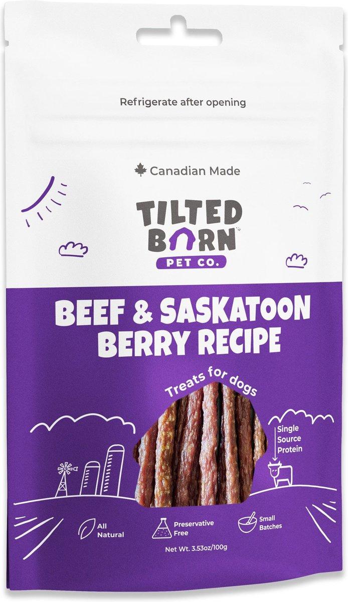 Tilted Barn Pet Co. Beef & Saskatoon Berry Dog Treats, 3.53-oz