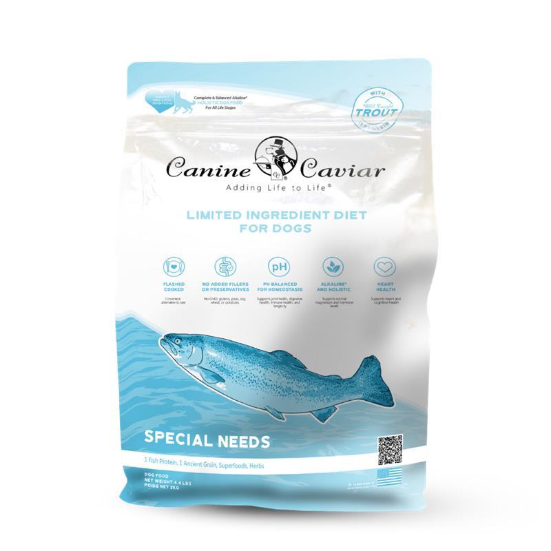 Canine Caviar Limited Ingredient Diet Special Needs Trout Holistic Entree Dry Dog Food, 4.4-lb