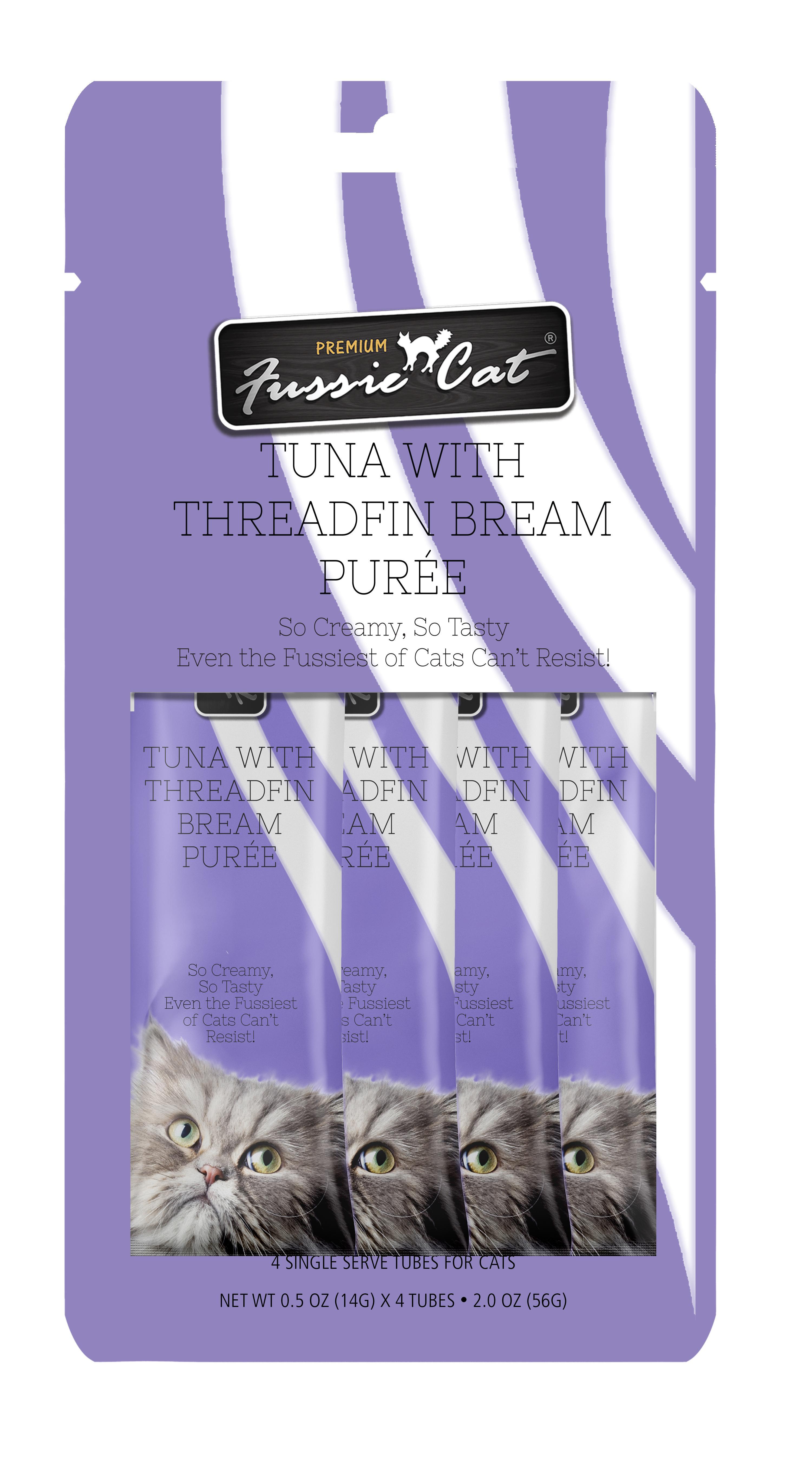 Fussie Cat Tuna with Threadfin Bream Puree Cat Treats, 4-count