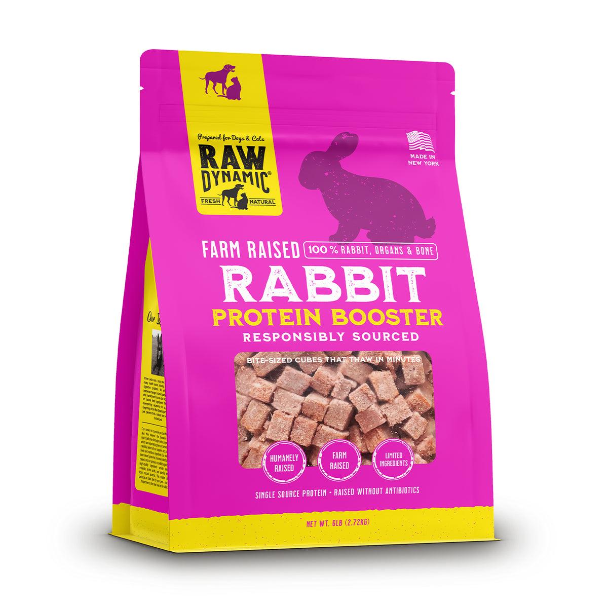 Raw Dynamic Rabbit Protein Booster Frozen Dog & Cat Food Topper, 6-lb