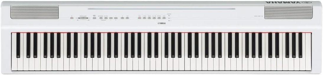 Yamaha P-125 88-Key Digital Keyboard, White, 6.53 x 52.20 x 11.61-in
