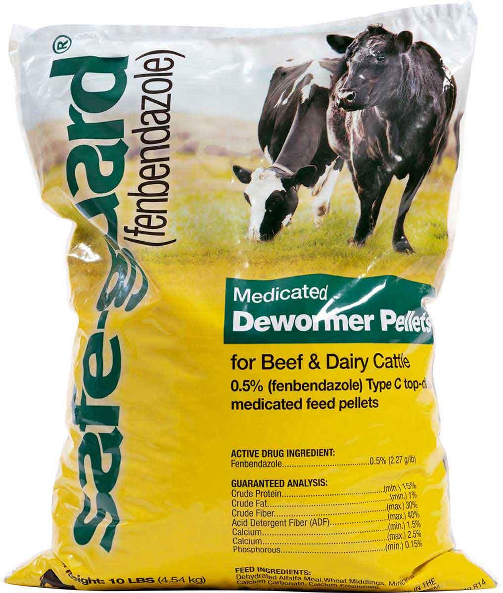 Merck Safe-Guard Medicated Dewormer 0.5% Pellets for Cattle, 10-lb