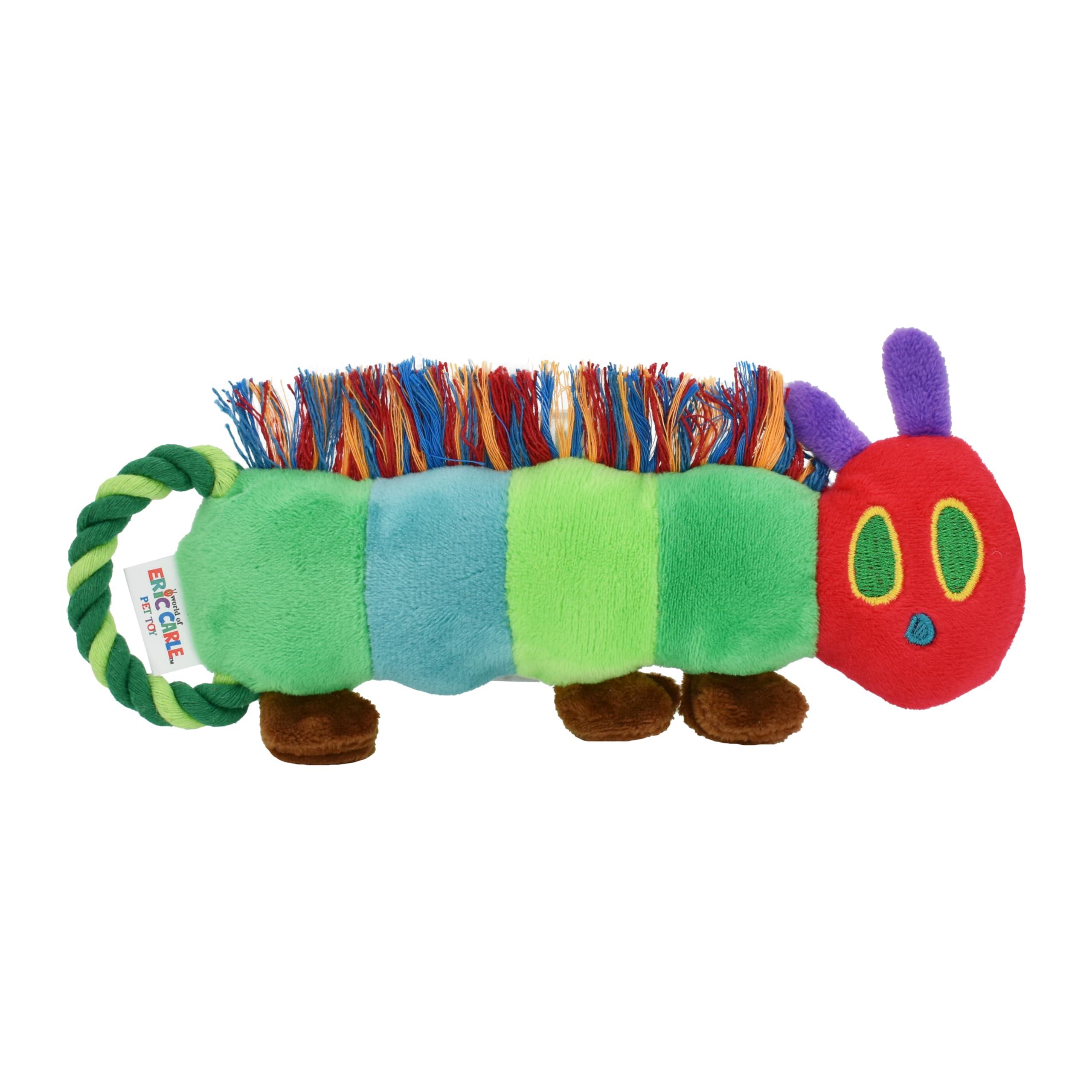 Multipet Eric Carle Very Hungry Caterpillar Rope Tug Dog Toy, 9-in