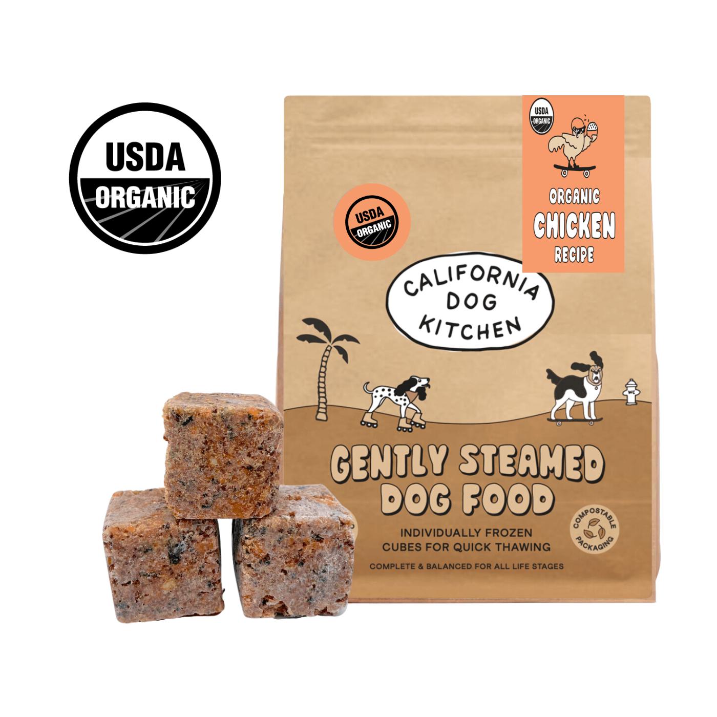 California Dog Kitchen Organic Chicken & Rice Frozen Dog Food, 4-lb