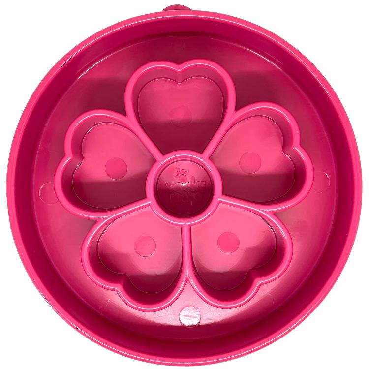 SodaPup eBowl Flower Design Enrichment Bowl Dog Slow Feeder, Pink