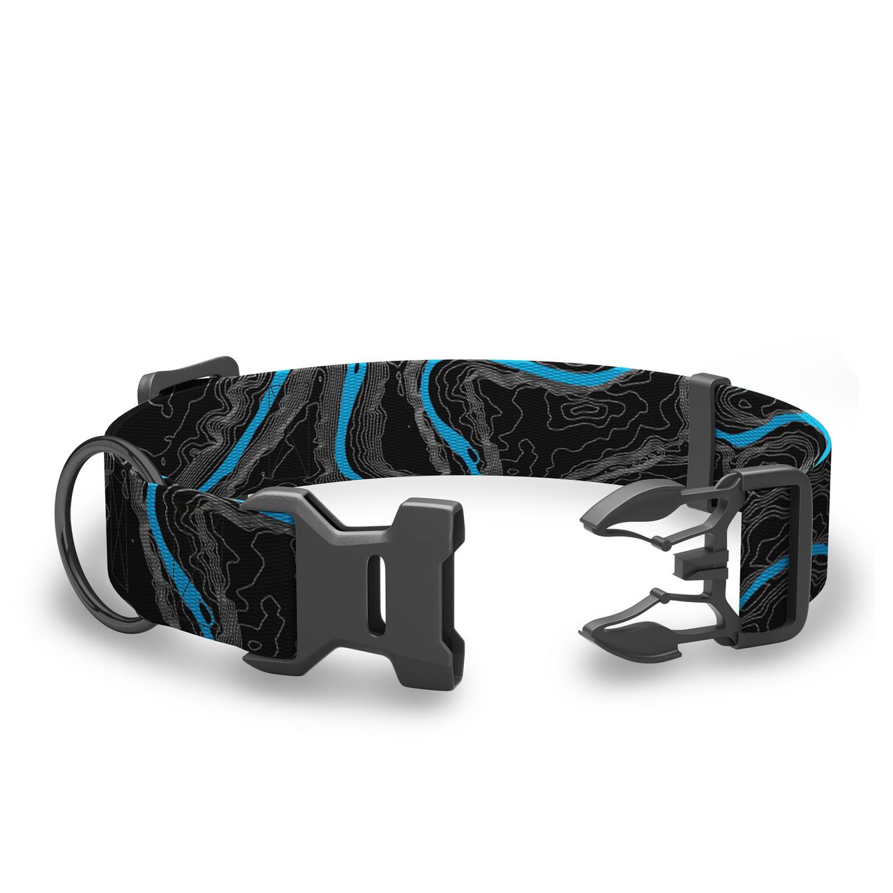 Wingo Outdoors Coosa Dog Collar, Kind Design River Topo, Medium