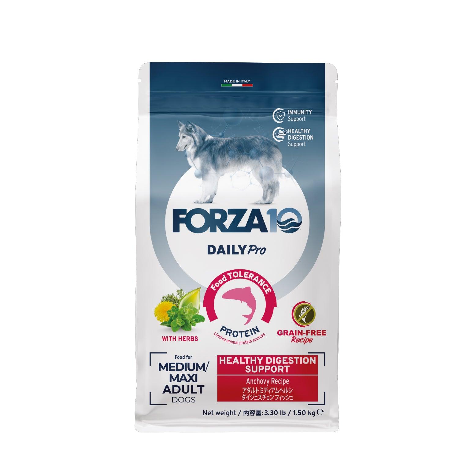 Forza10 Daily Pro Healthy Digestion Medium & Large Breed Grain-Free Dry Dog Food