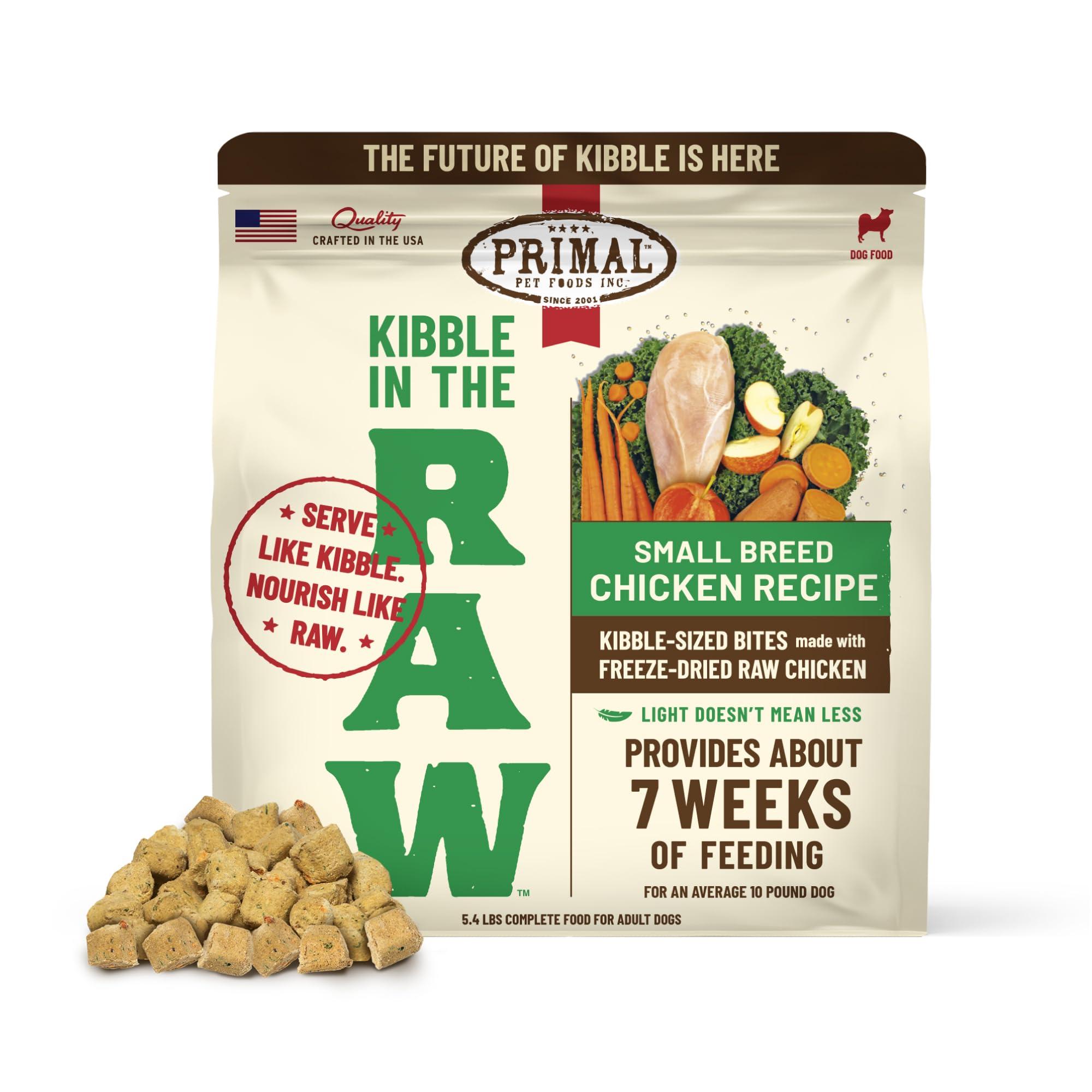 Primal Kibble in the Raw Small Breed Chicken Recipe Freeze-Dried Dog Food, 5.4-lb