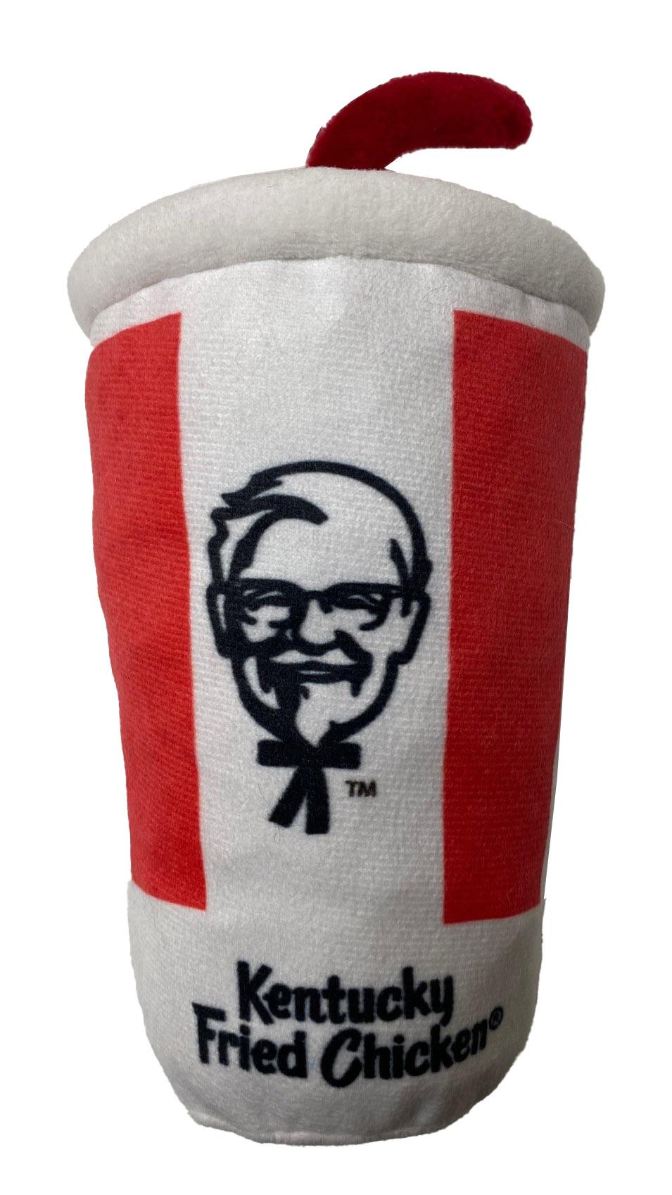 Ethical Spot KFC Soda with Straw Plush Dog Toy, 6-in