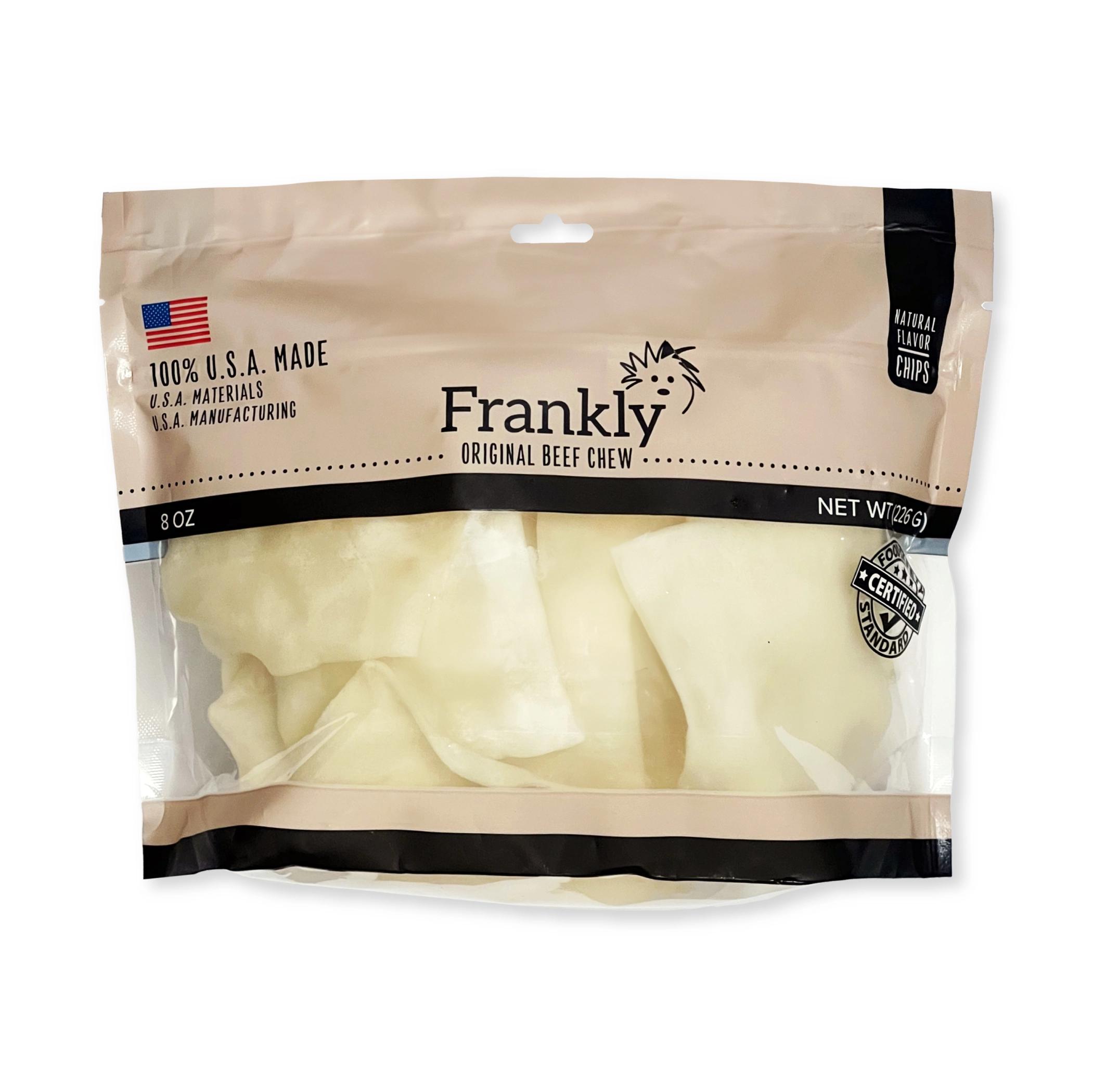 Frankly Original Beef Chew Chips Natural Flavor Dog Treats, 8-oz
