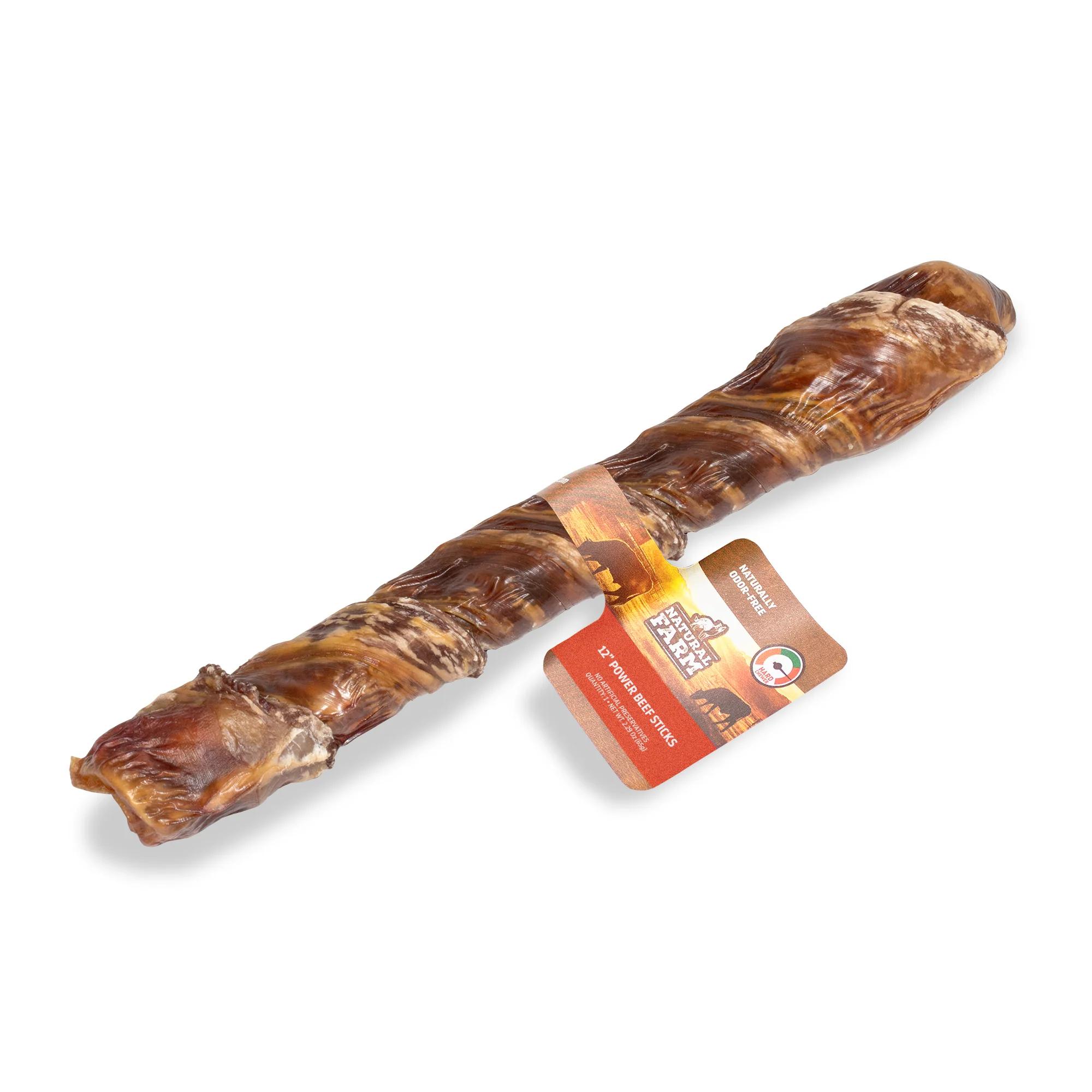 Natural Farm Power Beef Sticks Dog Treats, 12-in, 1-count