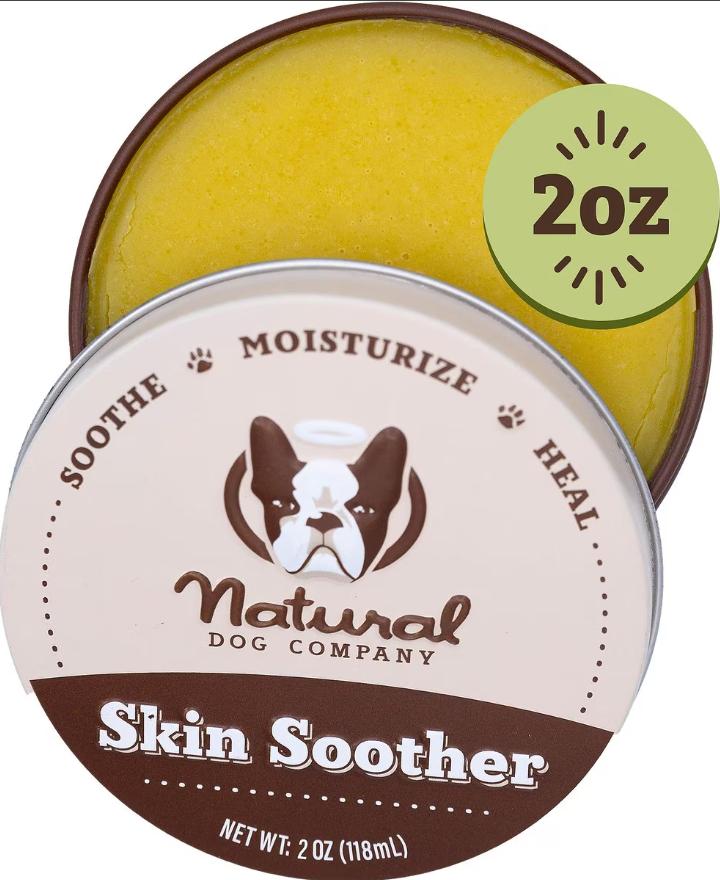 Natural Dog Company Skin Soother Healing Balm Tin for Dogs, 2-oz