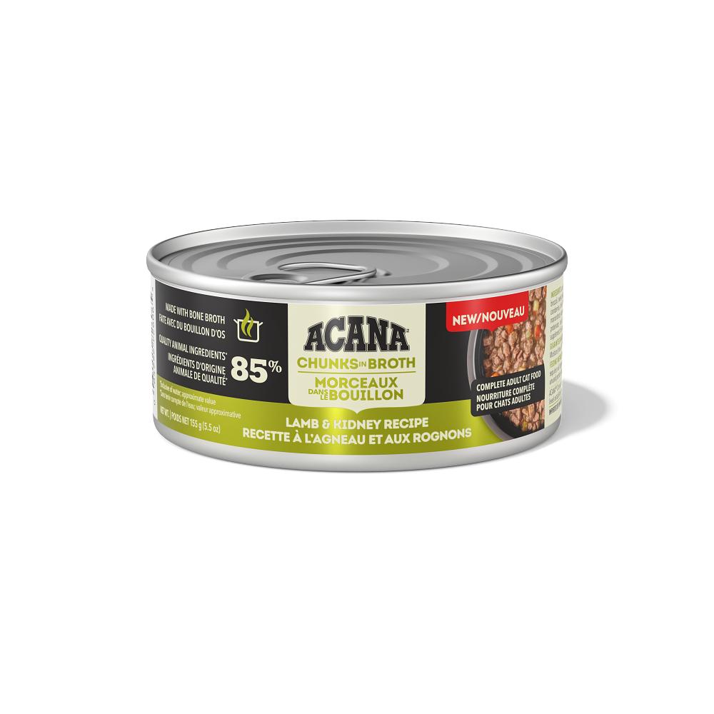 ACANA Chunks in Broth Lamb & Kidney Recipe Wet Cat Food Can (CA), 155-gram