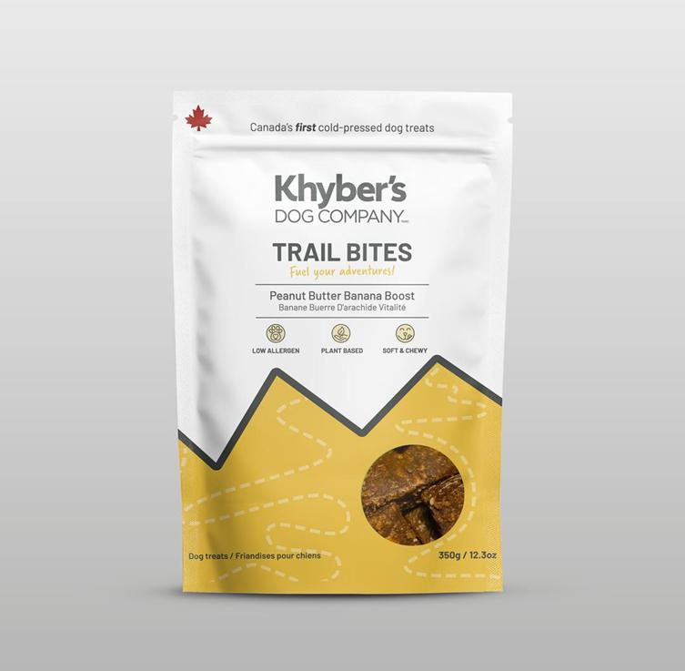 Khyber's Trail Bites Peanut Butter Banana Boost Dog Treats, 350-gram