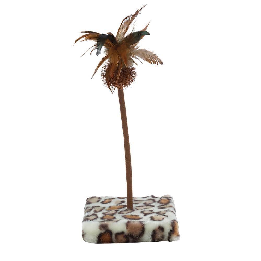 Savvy Tabby Jungle Jabber Cat Toy, Snow Leopard, 15-in