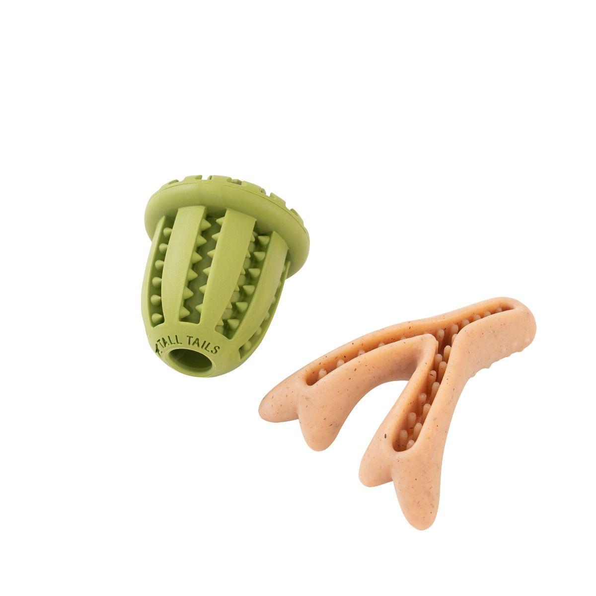 Tall Tails Enrichment Antler & Acorn Dog Toy, Small, 2-pk