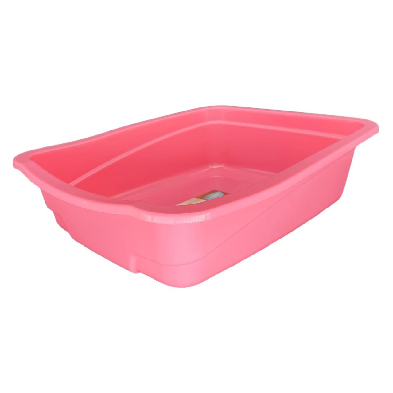 Savvy Tabby Cat Litter Pan, Pink