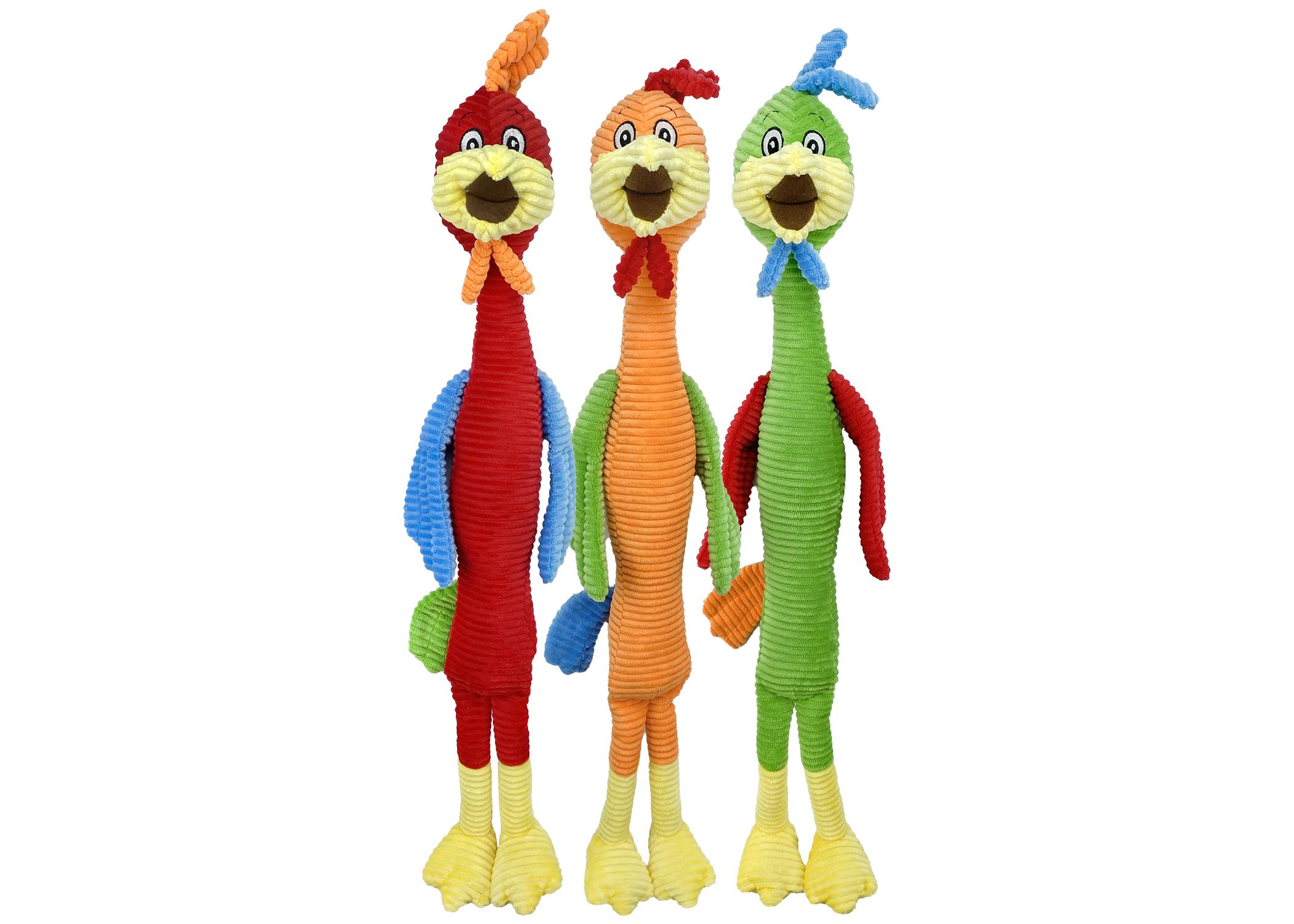 Multipet Romeo Rooster Dog Toy, Assorted, 24-in