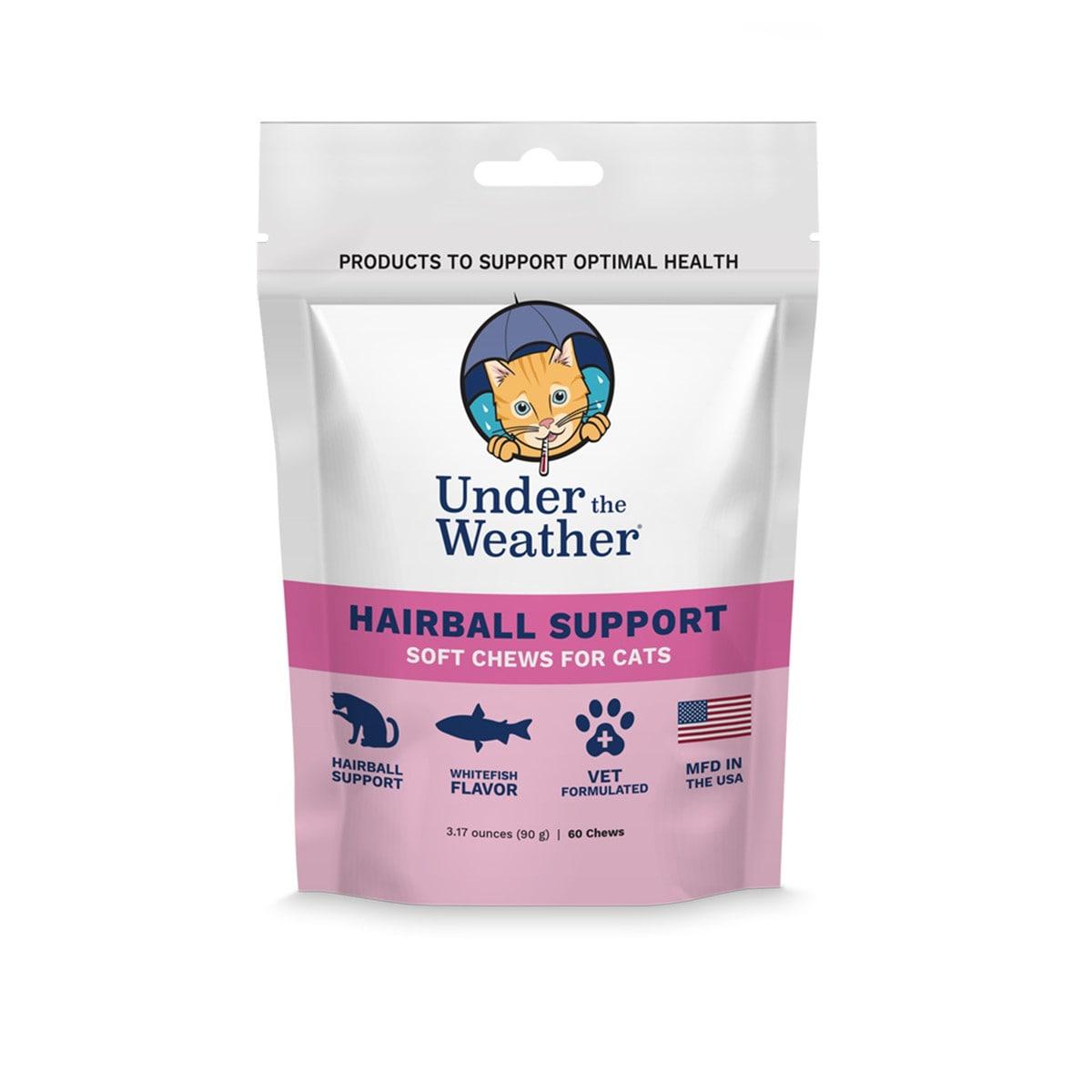 Under the Weather Hairball Support Soft Chews Cat Supplement, 60-count