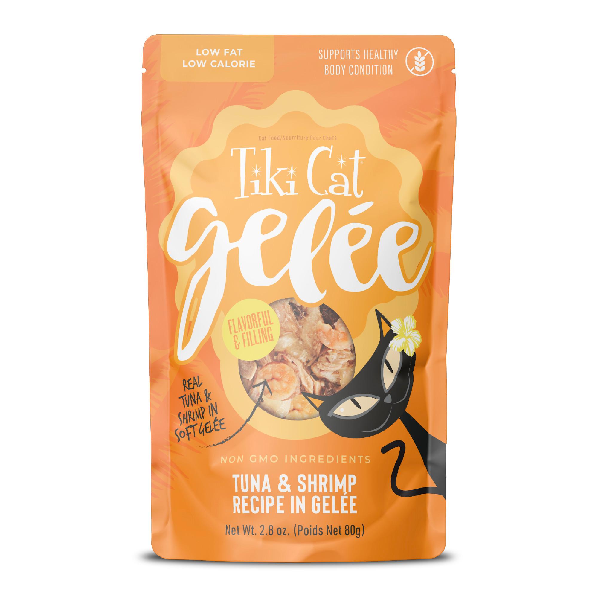 Tiki Cat Gelee Tuna & Shrimp in Gelee Wet Cat Food Pouch, 2.8-oz