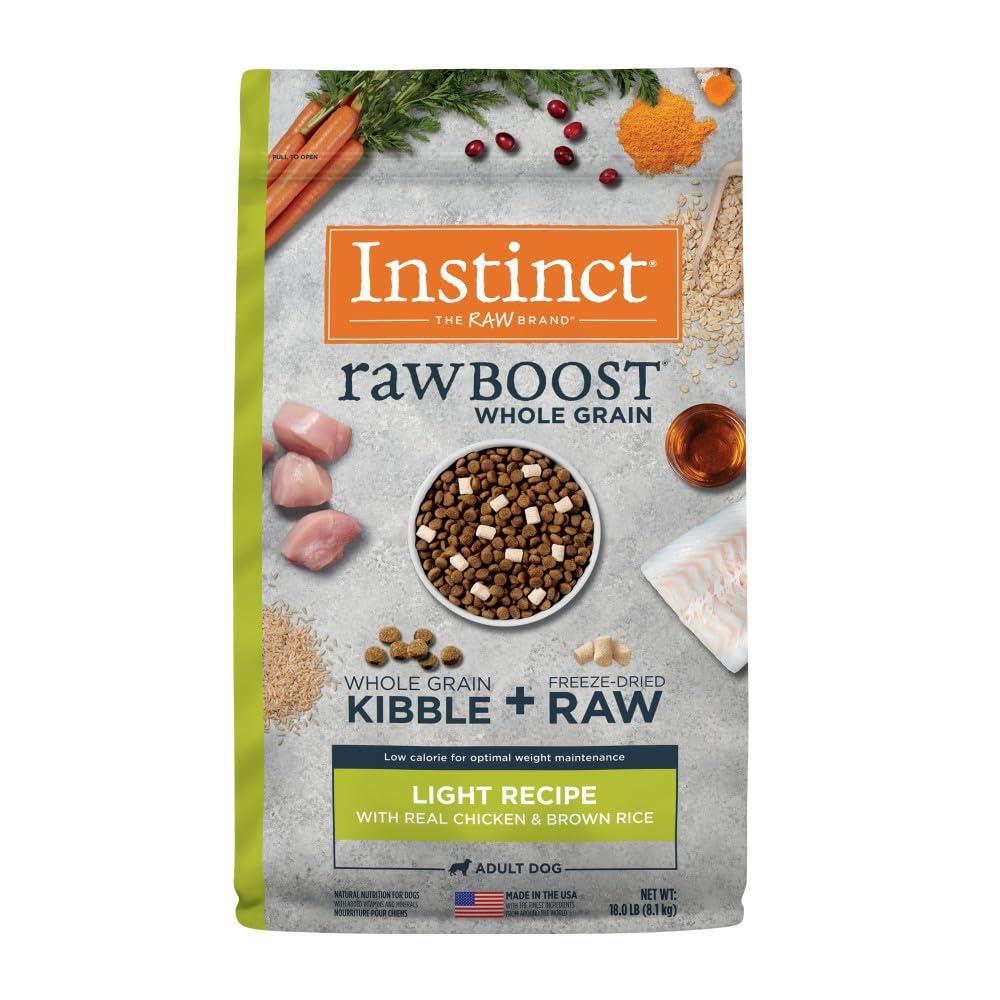 Instinct Raw Boost Whole Grain Light with Real Chicken & Brown Rice Dry Dog Food, 18-lb