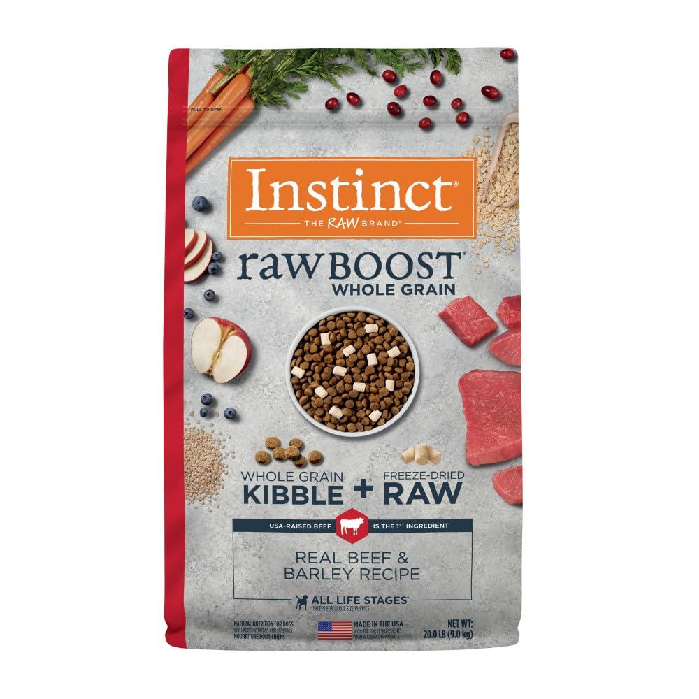Instinct Raw Boost Whole Grain Real Beef & Barley Dry Dog Food, 20-lb