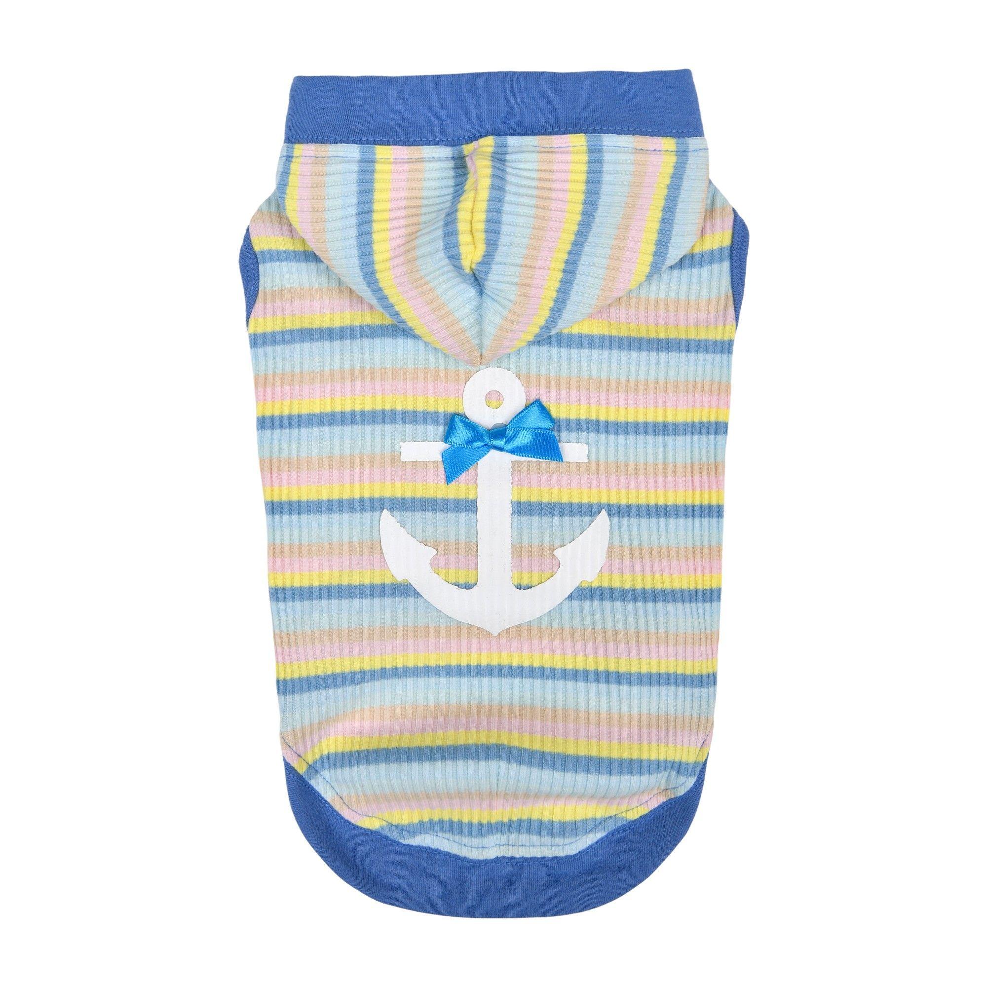 Pinkaholic Maire Hooded Dog T-Shirt, Blue