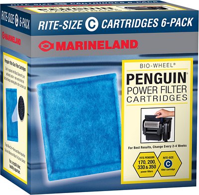 Marineland Bio-Wheel Penguin Rite-Size C Filter Cartridge, 6 count
