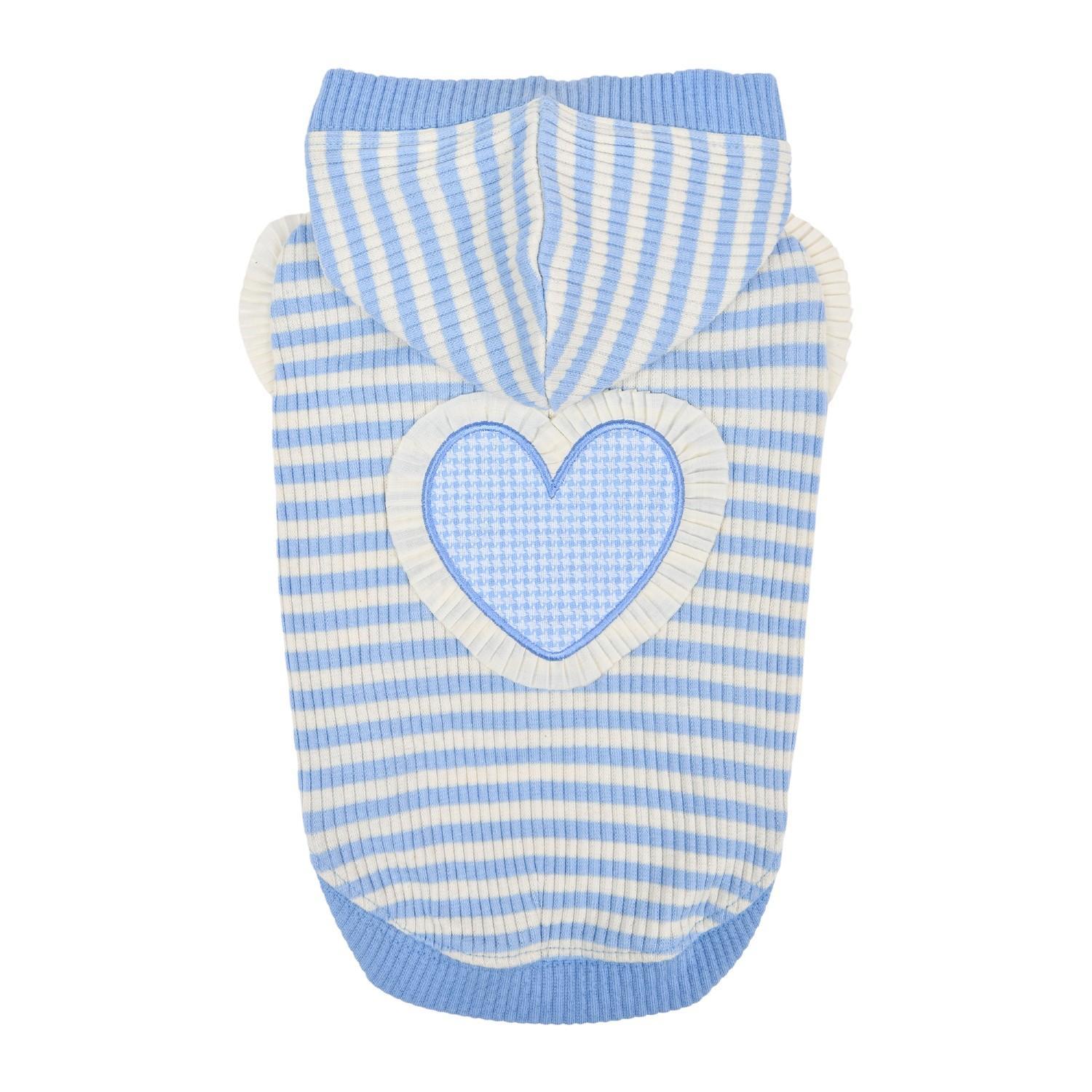 Pinkaholic Anika Hooded Dog T-Shirt, Blue