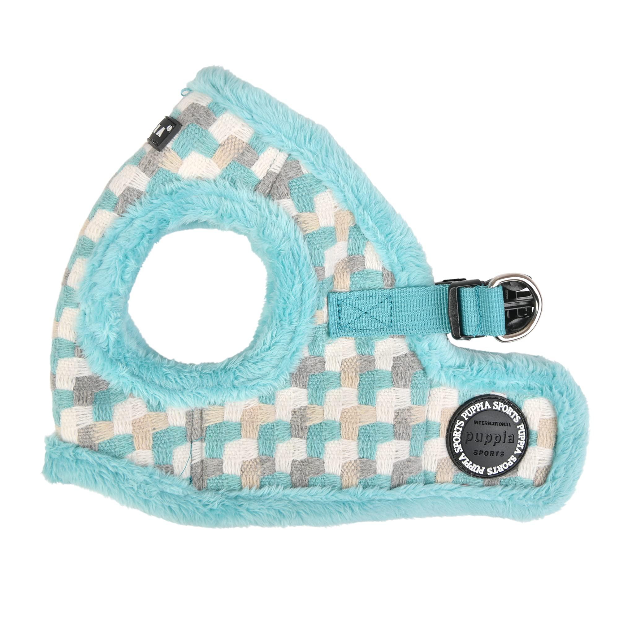 Puppia Arden Step-in Vest Harness B for Dogs, Aqua, Large