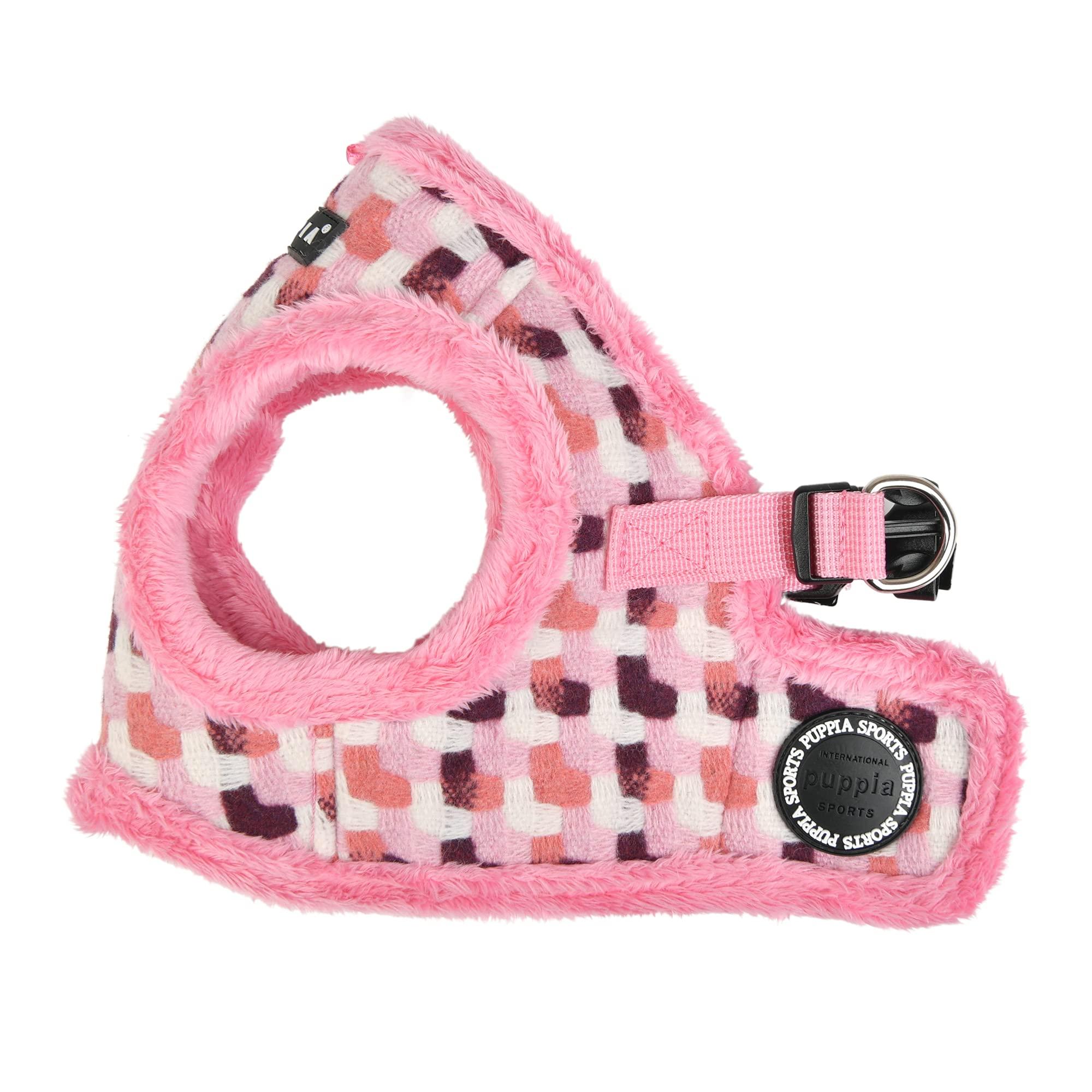 Puppia Arden Step-in Vest Harness B for Dogs, Pink, Small