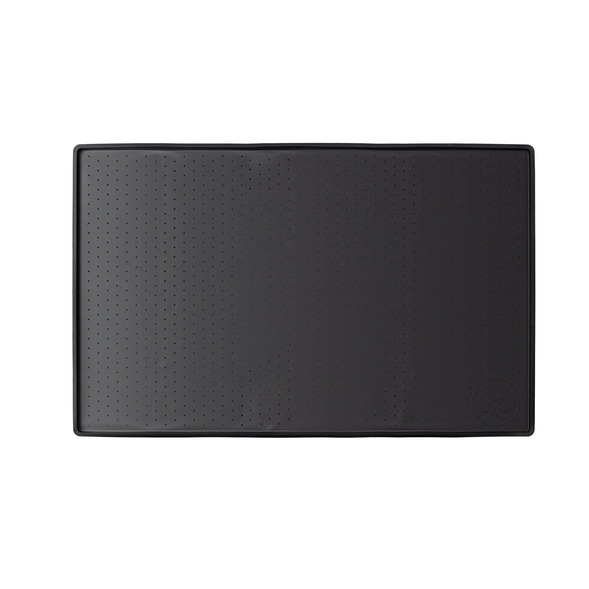 Park Life Designs Silicone Mess Free Pet Placemat, Black, 18.9 x 11.8 x 0.5-in
