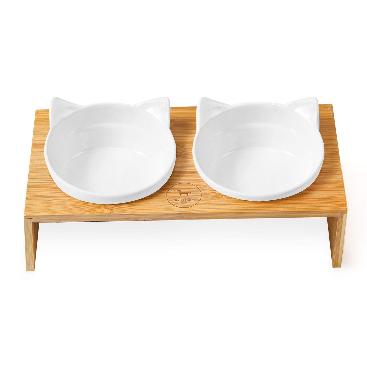 Park Life Designs Oakwell Cat Dining Set, 10-oz