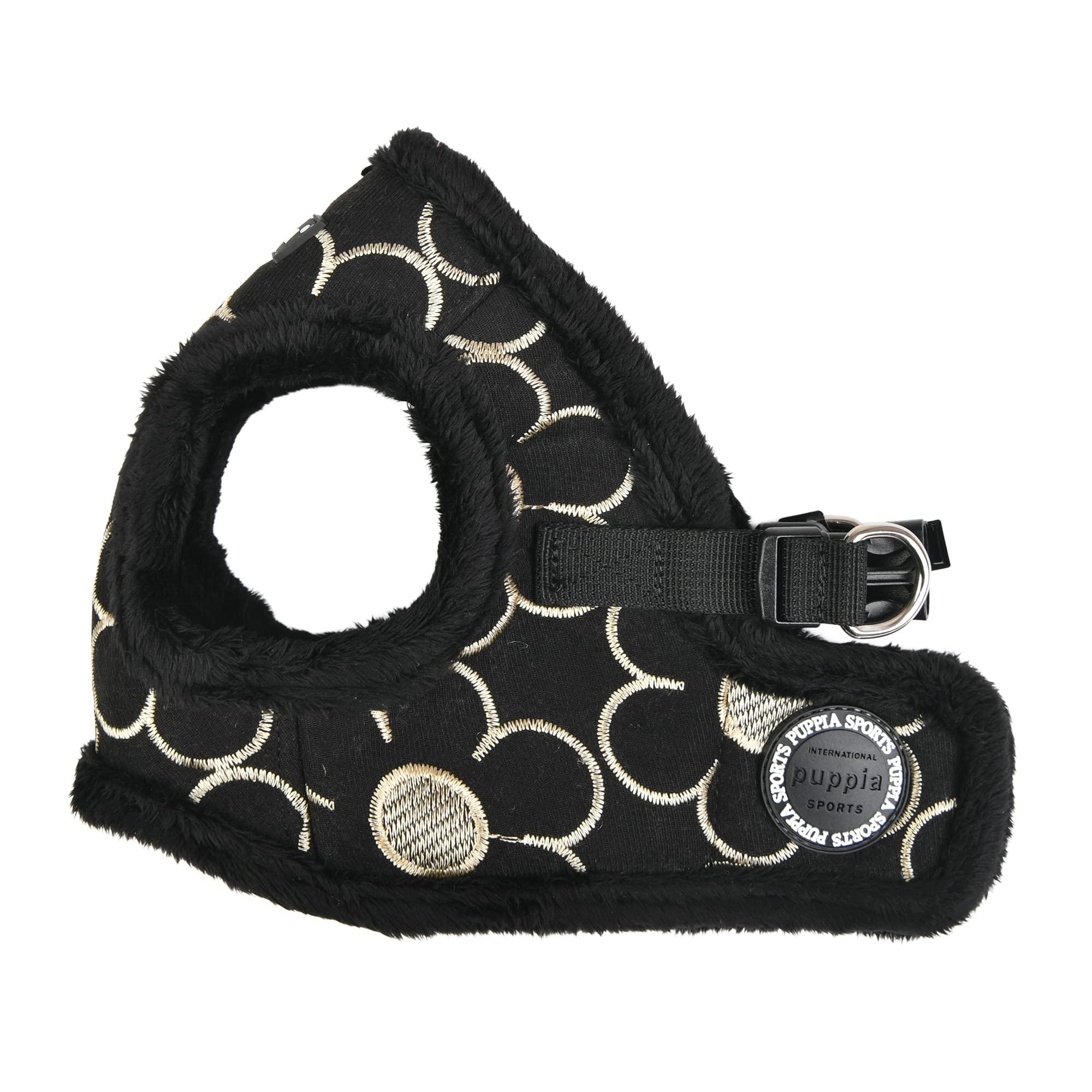 Puppia Florent Step-in Vest Harness B for Dogs, Black, Small