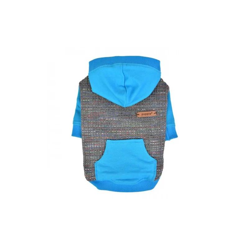 Puppia Gavin Hooded Dog T-Shirt, Sky Blue, Medium