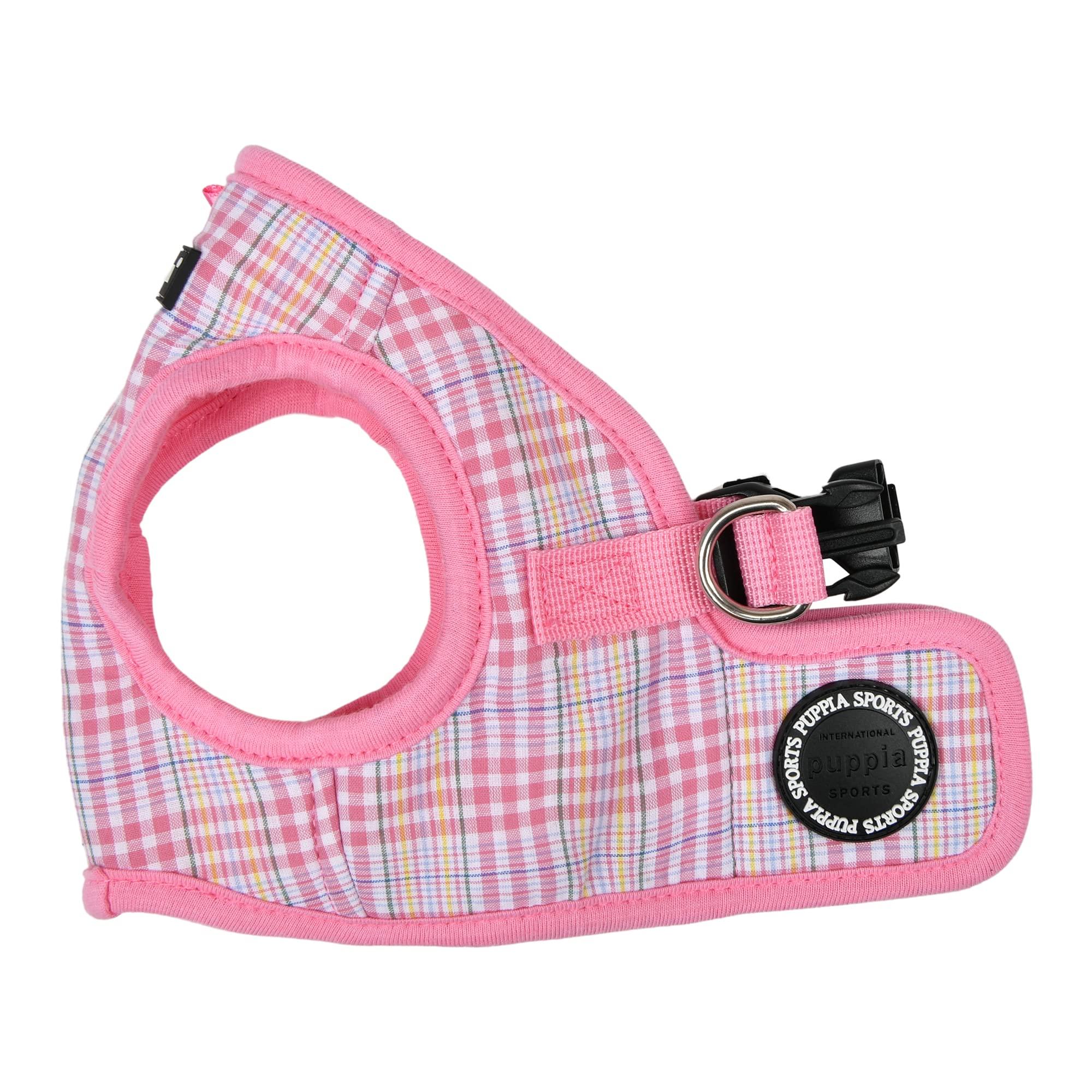 Puppia Luke Step-in Vest Harness B for Dogs, Pink, Large