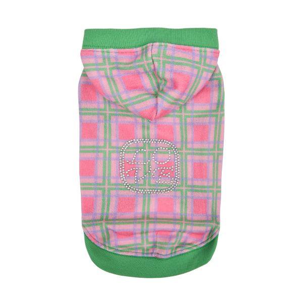 Puppia Burke Hooded Dog T-Shirt, Pink, Large