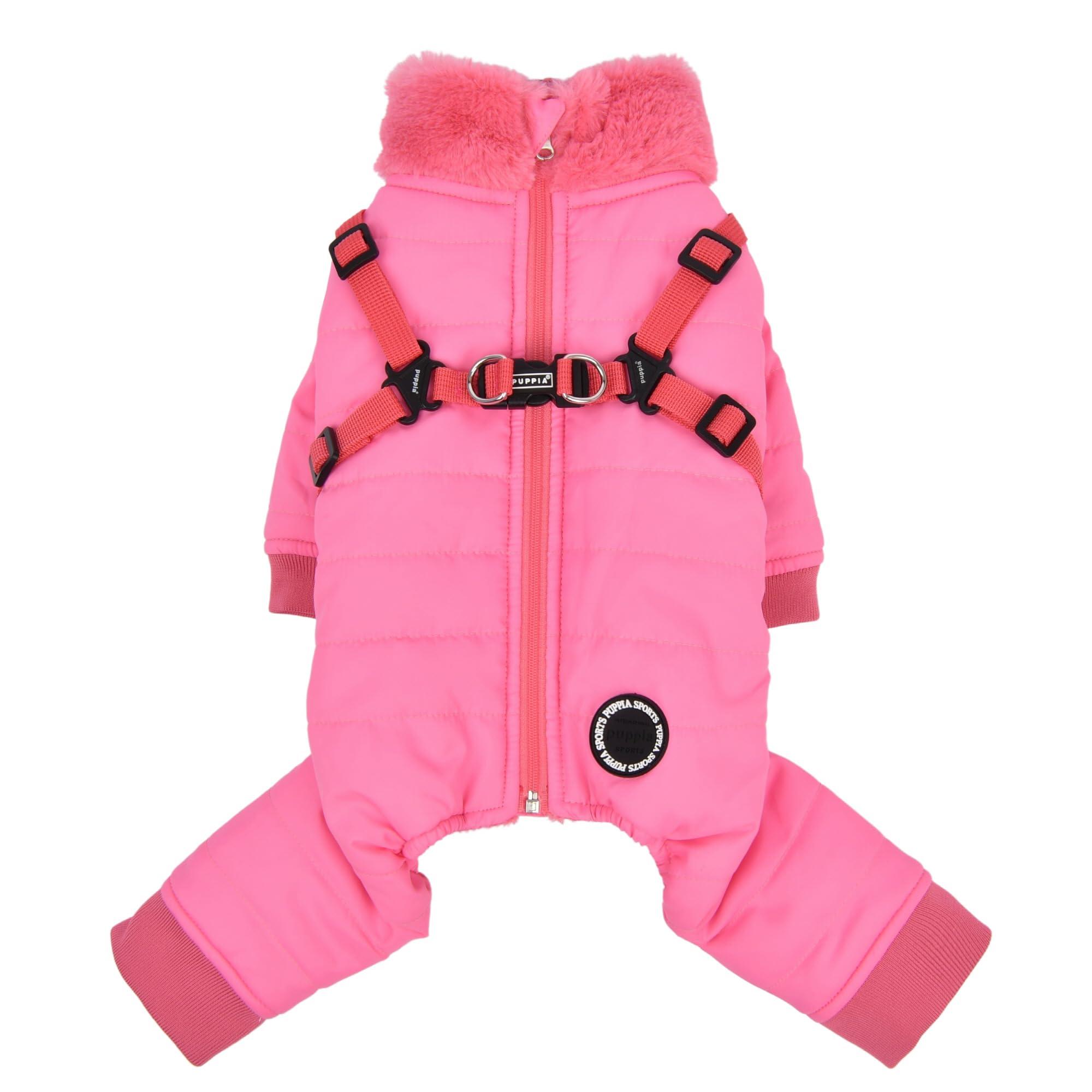 Puppia Everson Dog Jumpsuit, Pink, Small