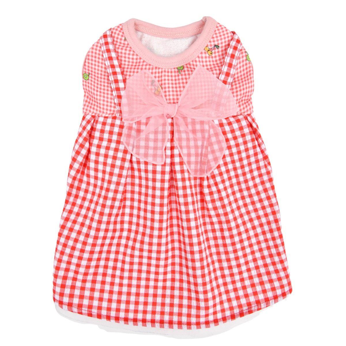 Pinkaholic Carole Dog Dress, Red, Small