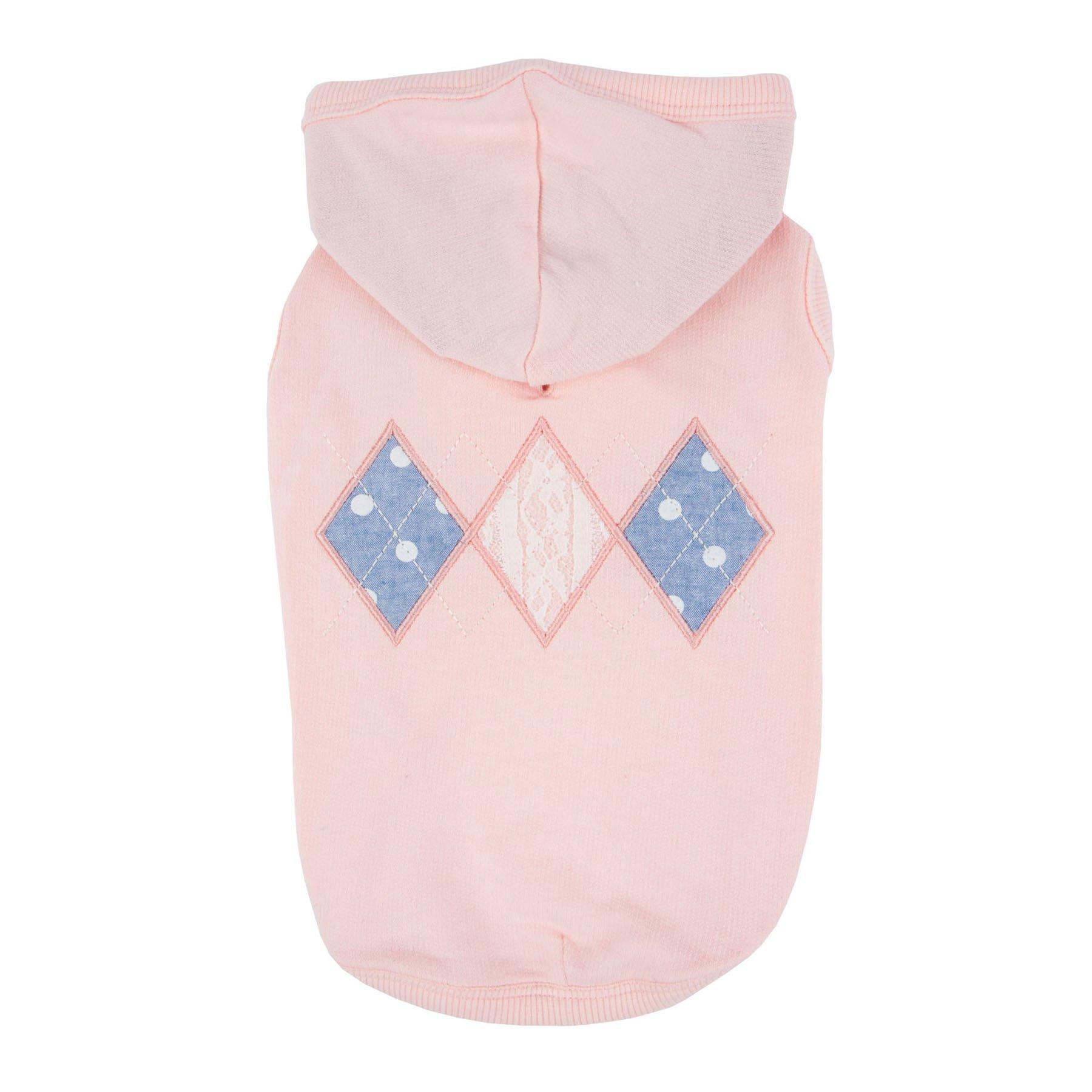 Pinkaholic Carys Hooded Dog T-Shirt, Indian Pink, Small