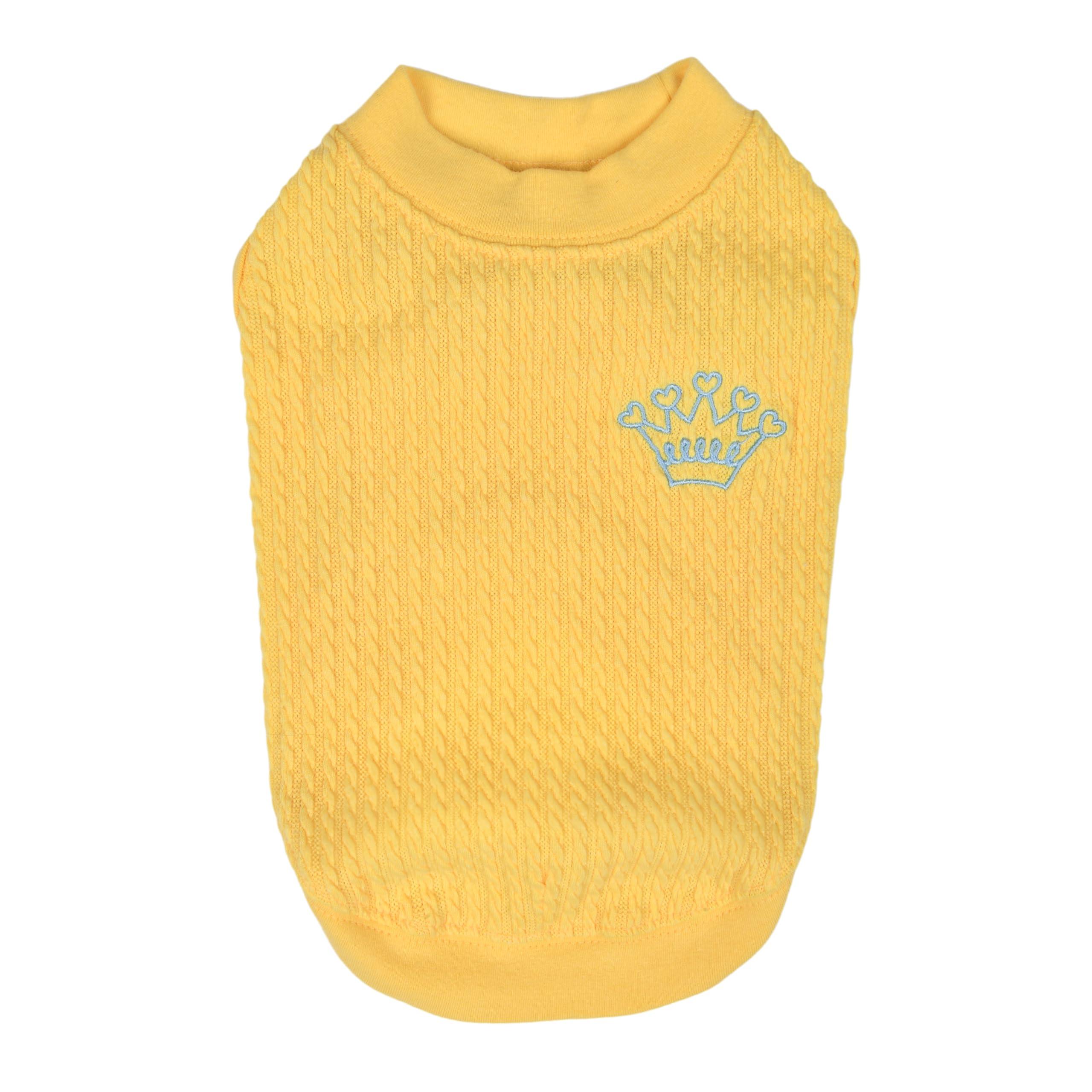 Pinkaholic Grace Dog T-Shirt, Yellow, Large